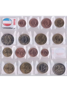 2018 - Serie 8 monete euro LUSSEMBURGO Fior di Conio